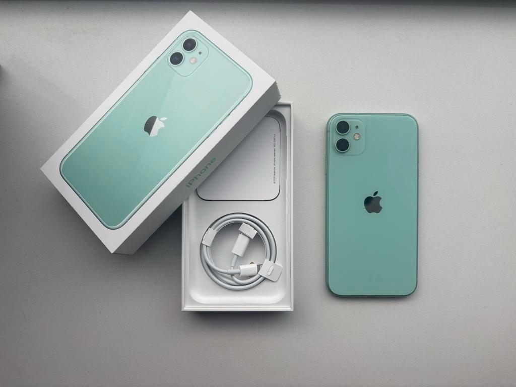 iPhone 11 mintgroen 64GB, Gebruikt, 64 GB, Zonder simlock, Zonder abonnement