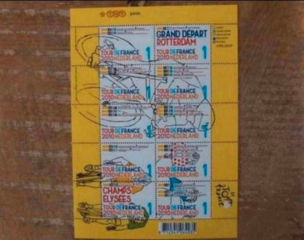 2010 Vel Tour de France NVPH V2720-2729 Postfris., Postzegels en Munten, Postzegels | Nederland, Ophalen of Verzenden, Na 1940