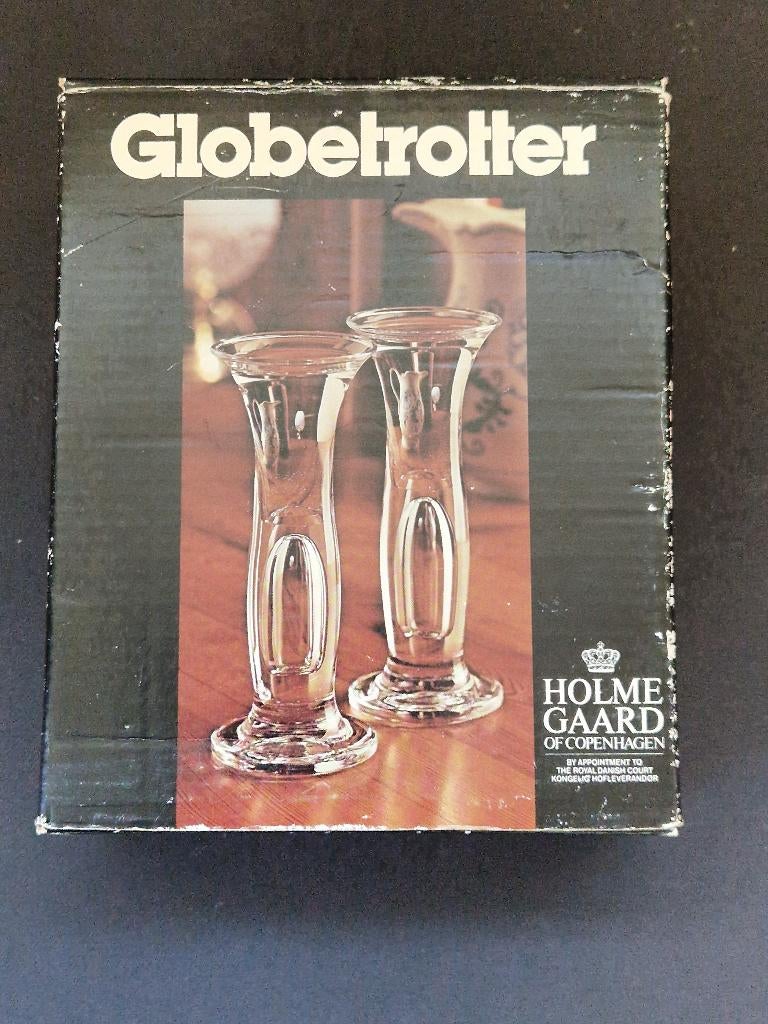 2x vintage "Geneverglas, Globetrotter, Holmegaard", Ophalen of Verzenden, Zo goed als nieuw, Overige stijlen, Overige typen