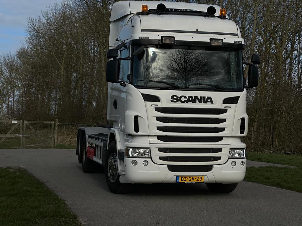 Scania container vrachtwagen, Auto's, Automaat, Euro 5, Achterwielaandrijving, Beige