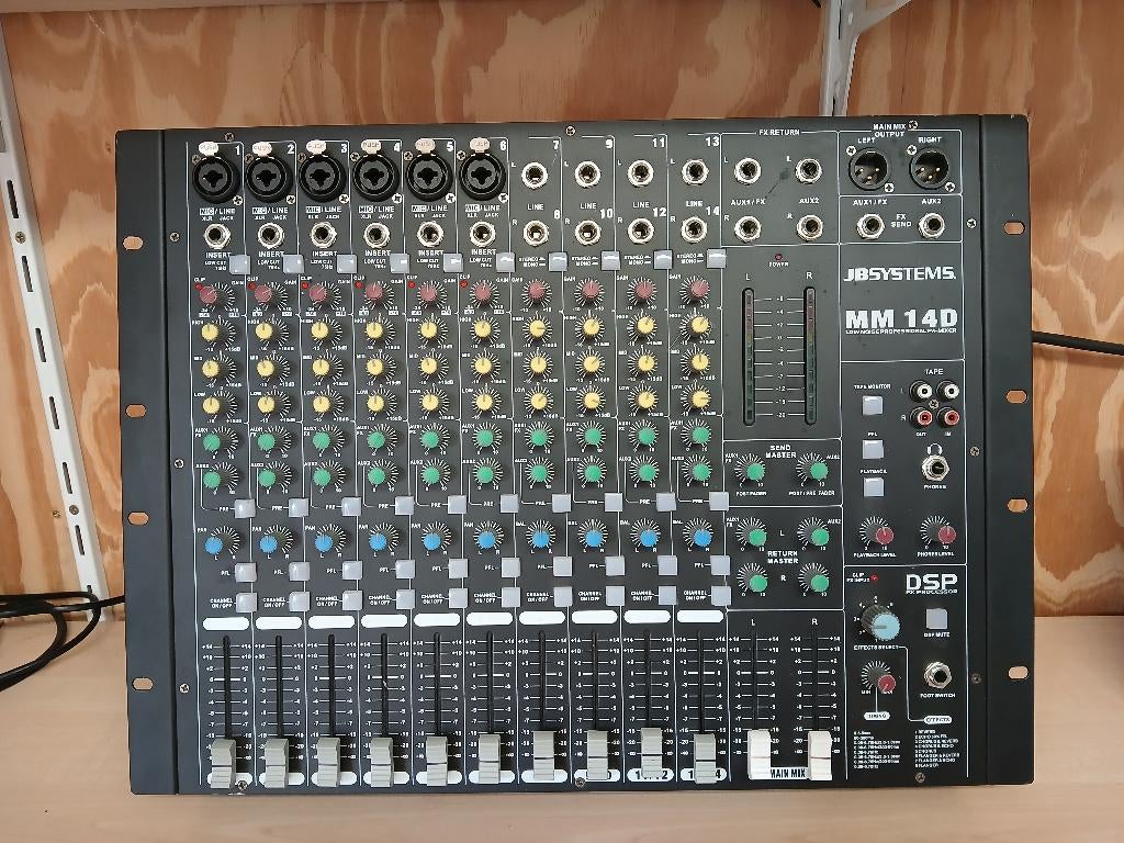 Mengpaneel, Ophalen, Gebruikt, 10 tot 20 kanalen, Microfooningang