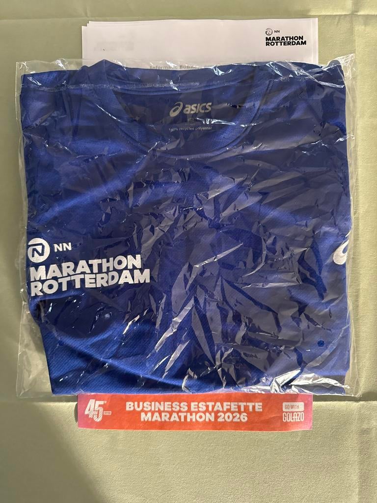RUILEN: Heren shirt Rotterdam Marathon 2026 maat S naar M, Ophalen, Nieuw