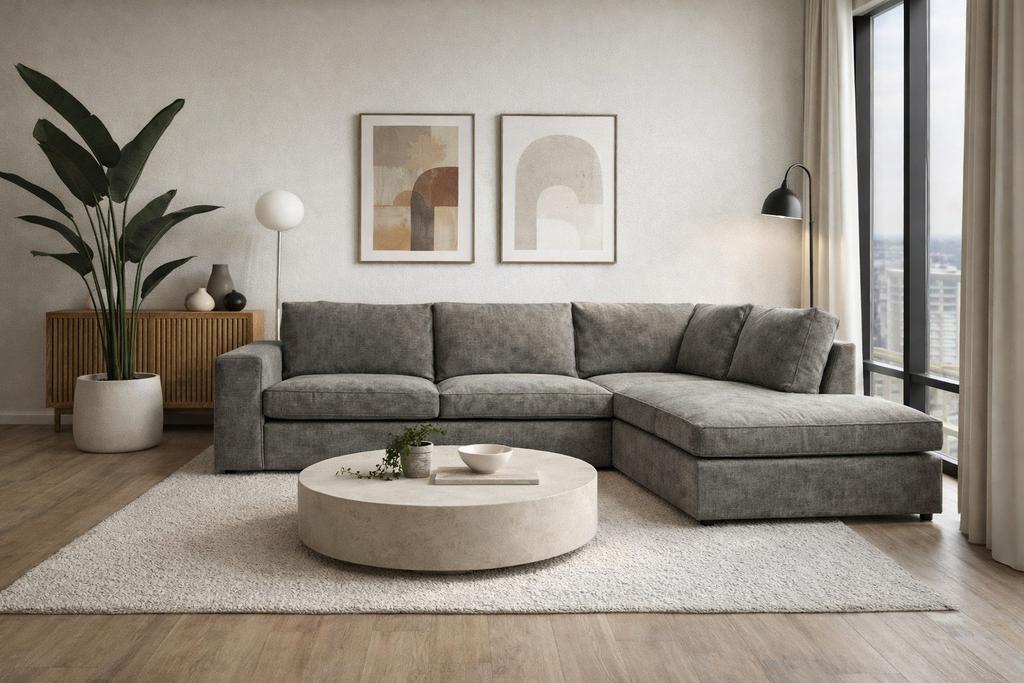 Woood hoekbank thomas vergrijsd Groen, Ophalen, Industrieweg 25, Rj, Stof