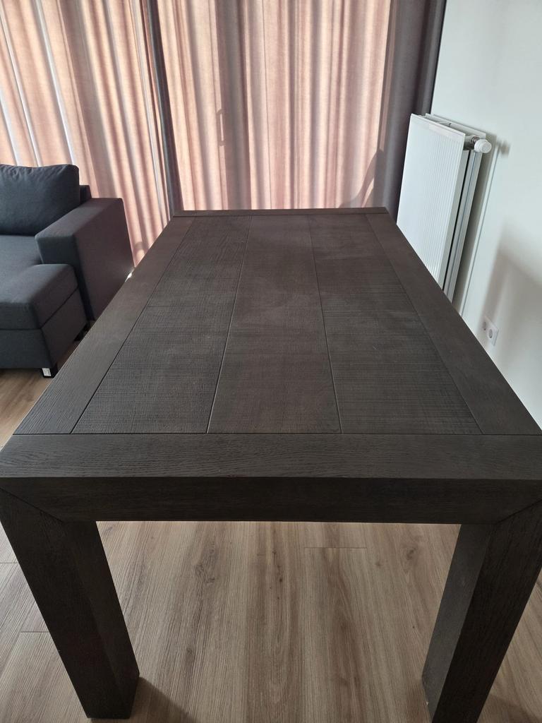 Mooie grote stevige houten tafel, Ophalen, 50 tot 100 cm, Zo goed als nieuw, Rechthoekig