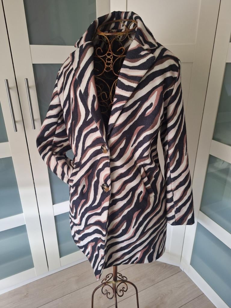 Stijlvol colbert/tussenjas mt.L met trendy dierenprint, Ophalen of Verzenden, Gedragen, Maat 42/44 (L), Overige kleuren