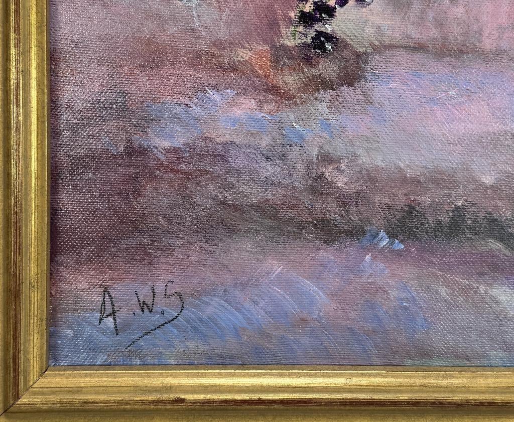 310. Olieverfschilderij, A.W. Schreuder, 2003., Antiek en Kunst, Ophalen of Verzenden