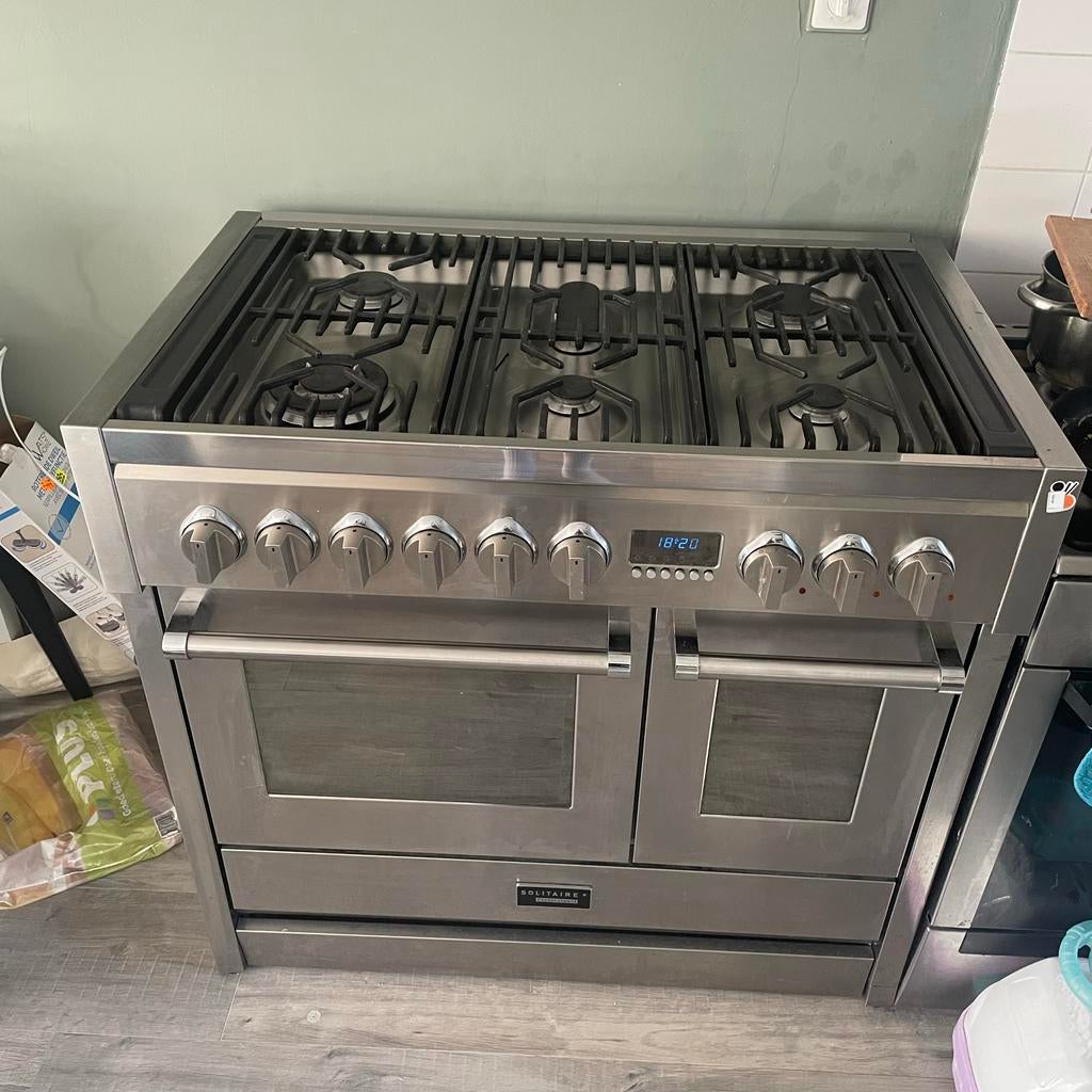 Solitaire Professional Kookfornuis met Dubbele Oven (Propaan, Hete lucht, 60 cm of meer, Ophalen of Verzenden, Zo goed als nieuw