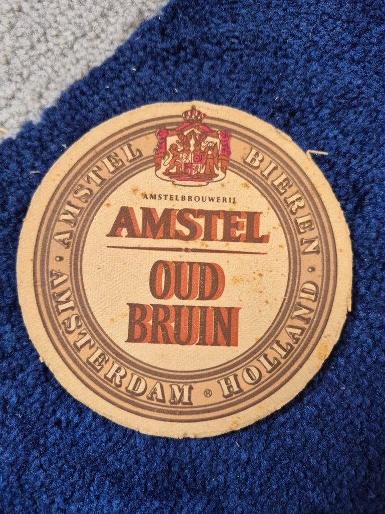 Vintage Amstel Oud Bruin bierviltje, Verzamelen, Biermerken, Ophalen of Verzenden, Gebruikt, Viltje(s), Amstel
