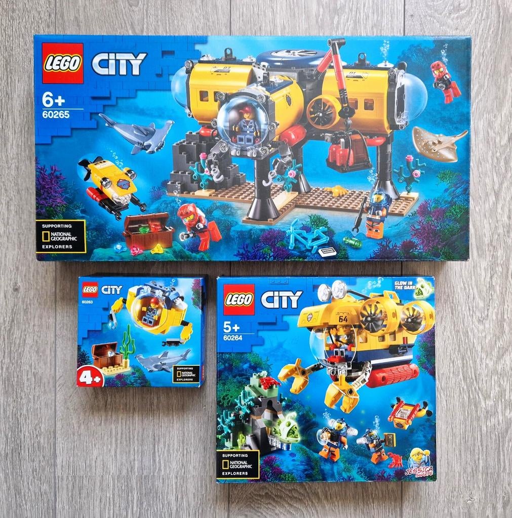 LEGO City Oceaan set van 3 | #60263 #60264 #60265, Ophalen of Verzenden, Gebruikt, Complete set, Lego
