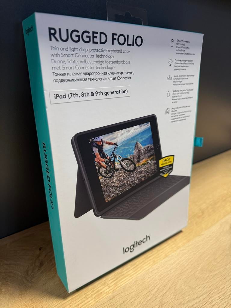 Logitech Rugged Folio Toetsenbordhoes iPad 7/8/9 Gen Nieuw, Ophalen of Verzenden, Nieuw, Apple iPad