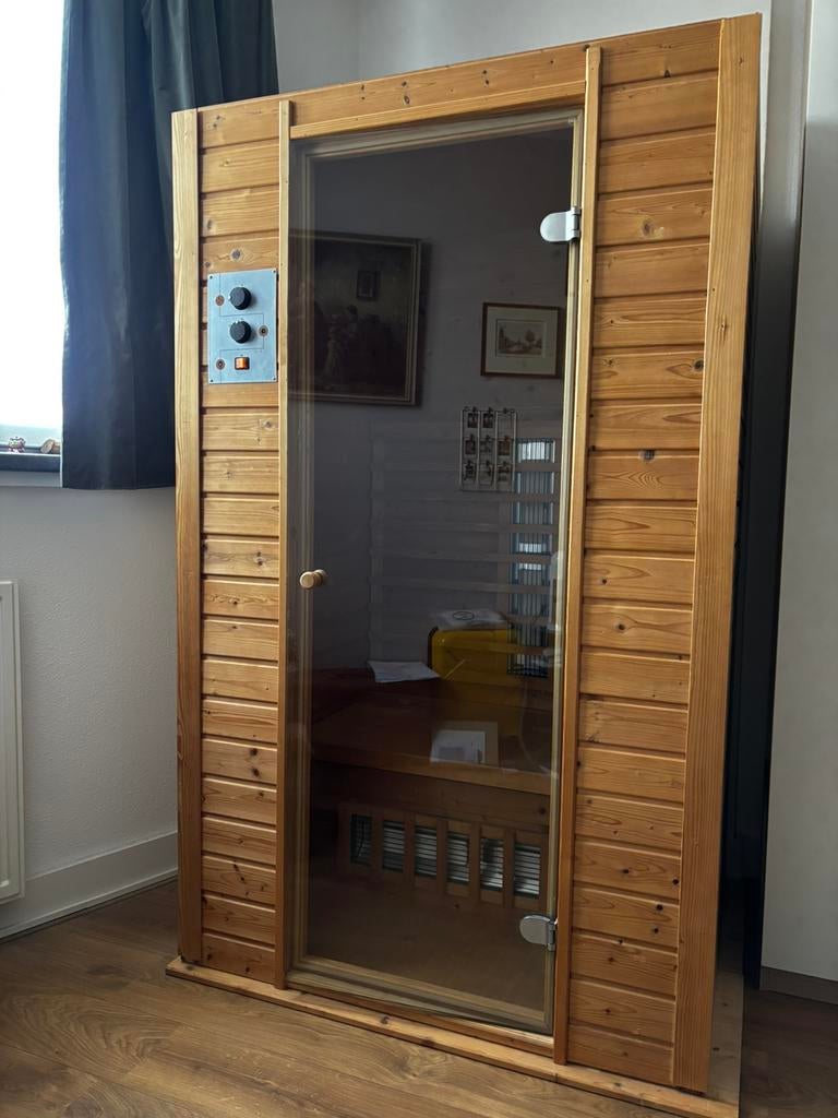 1-2 persoons sauna infrarood, Ophalen, Zo goed als nieuw, Infrarood, Complete sauna
