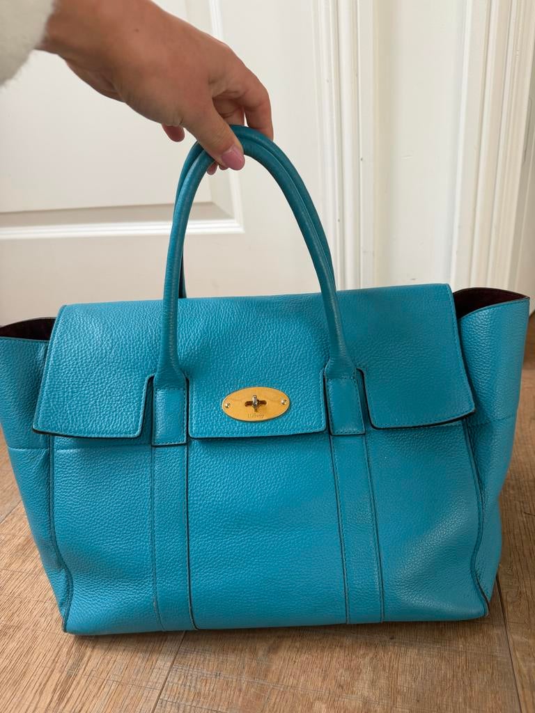 Mulberry tas, Ophalen of Verzenden, Gebruikt, Blauw, Handtas