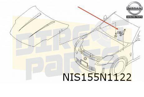 Nissan 350Z Motorkapscharnier Rechts Origineel! 65400CD70A, -, -, Nieuw, Ophalen of Verzenden