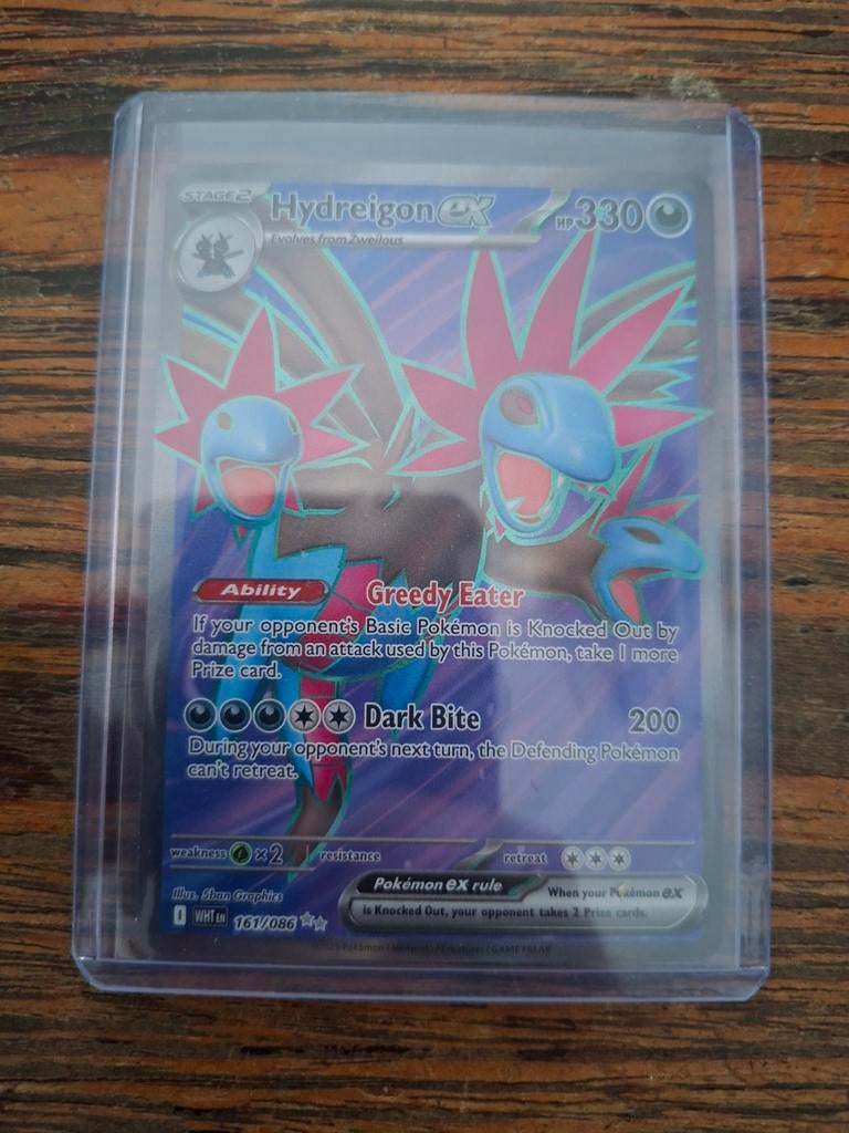 Hydreigon ex 161/086 - white flare Pokemon Kaart, Ophalen of Verzenden, Zo goed als nieuw, Losse kaart, Foil