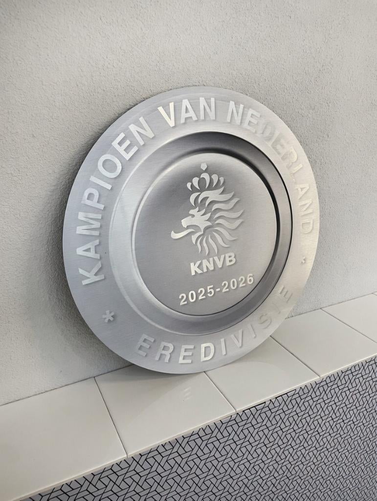 Kampioensschaal PSV Eredivisie, 2025 2026, alu, 40x40 cm, Ophalen of Verzenden, Nieuw, Overige typen