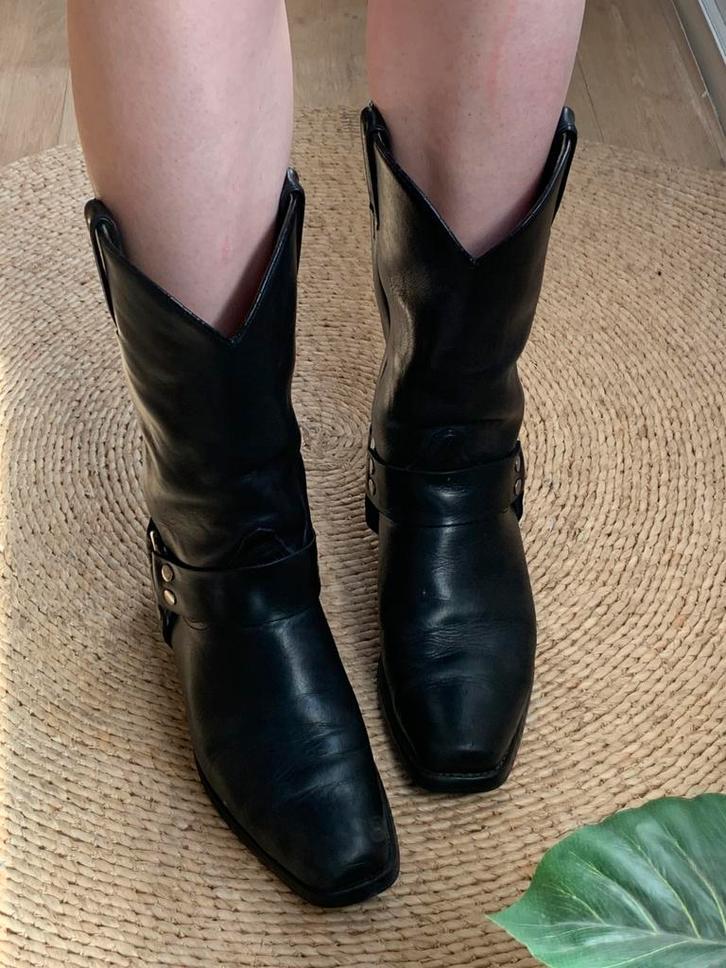 Sancho bikerboots 41 western boots laarzen gesp sporen, Kleding | Dames, Schoenen, Hoge laarzen, -, Zwart, -