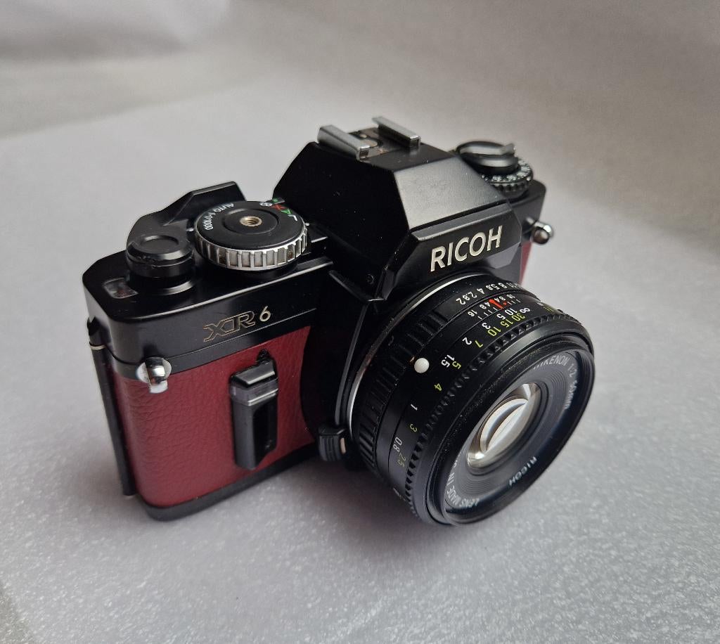 Vintage Ricoh XR 6 Spiegelreflex Camera  ZGAN  50mm f/2 Lens, Audio, Tv en Foto, Fotocamera's Analoog, Zo goed als nieuw, Compact