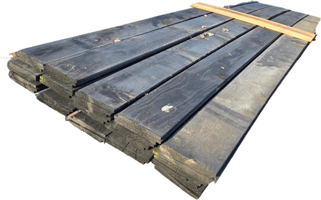 28 m2 Zweeds rabat  zwart geïmpregneerd - nr: TP328, Tuin en Terras, Palen, Balken en Planken, Ophalen, Nieuw, 250 cm of meer