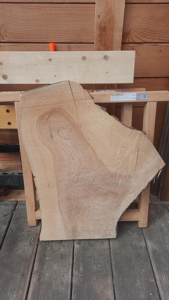 Massief houten plaat, essen, 85 x 68 cm 6 dik, Doe-het-zelf en Verbouw, Hout en Planken, Ophalen, Nieuw, Plank, 50 mm of meer