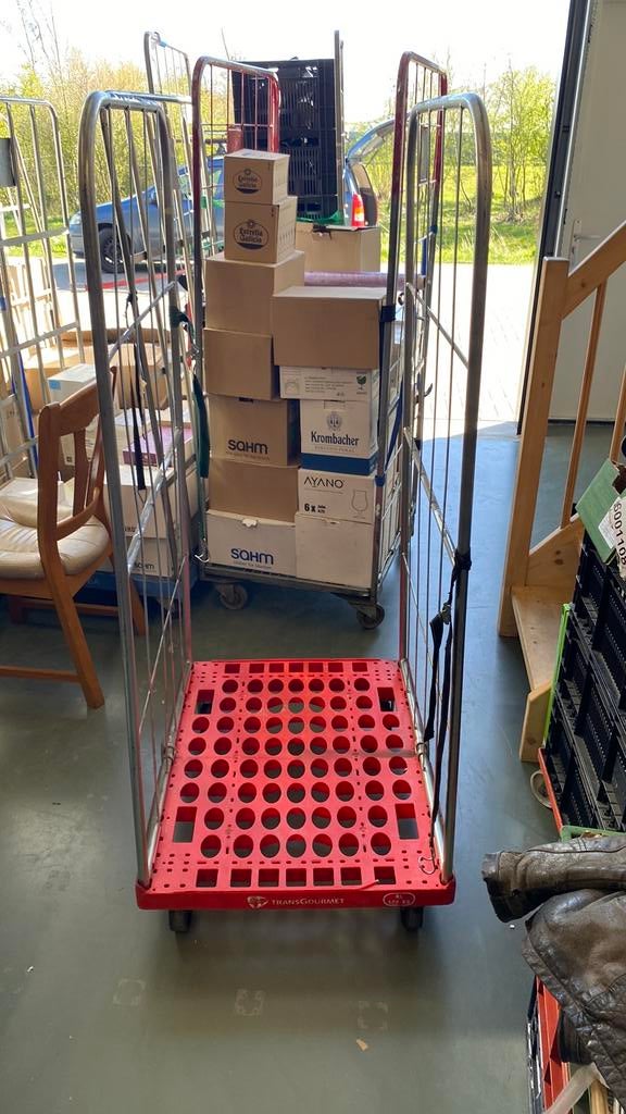 Rolcontainer, Ophalen, Gebruikt, Transportkar