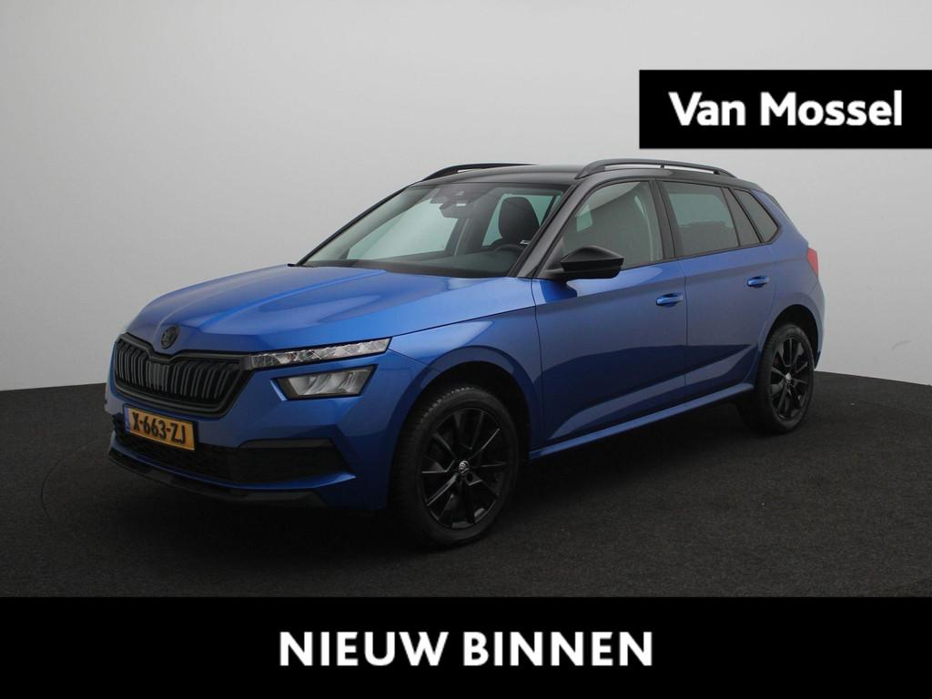 Skoda Kamiq 1.0 TSI Sport Business | Apple Carplay - Android, 12 maanden, Stof, Gebruikt, Blauw