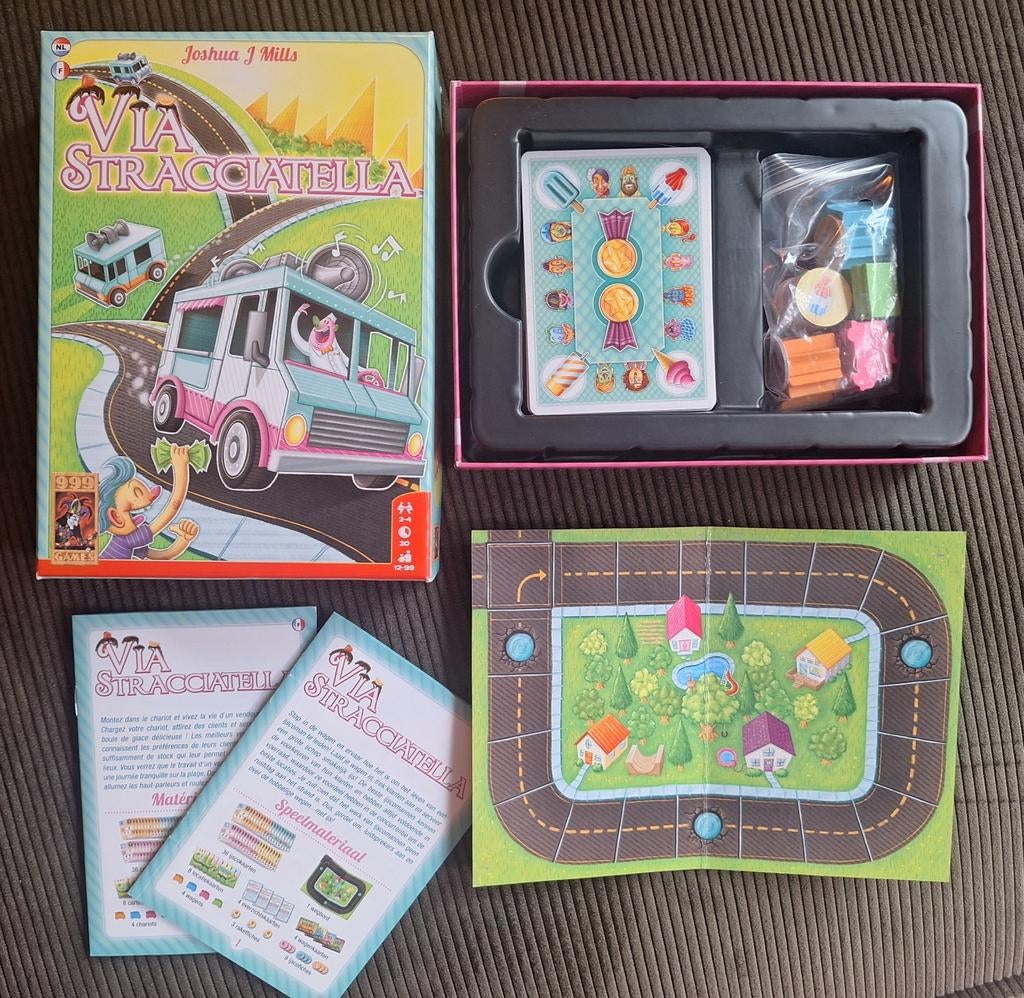 Via Stracciatella, Hobby en Vrije tijd, Gezelschapsspellen | Bordspellen, Ophalen of Verzenden, Zo goed als nieuw, Een of twee spelers
