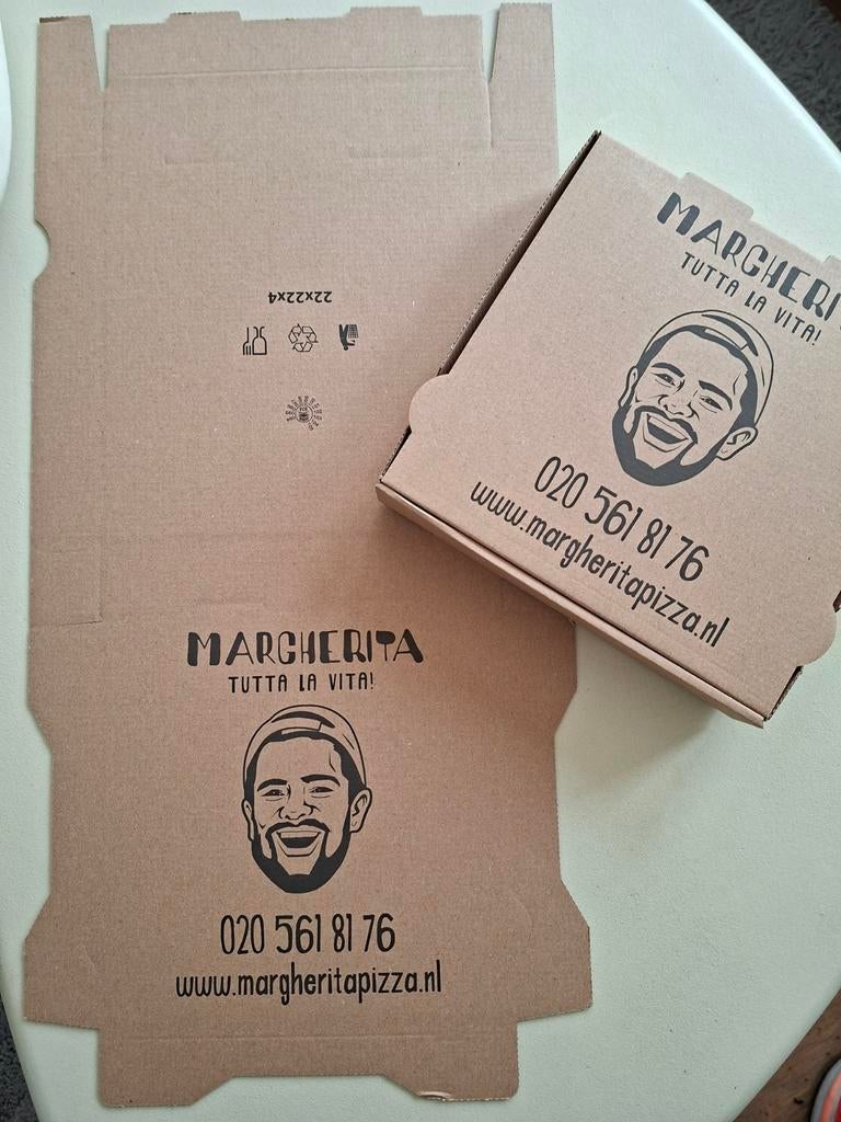 200 Nieuwe bedrukte pizzadozen, Doe-het-zelf en Verbouw, Kratten en Dozen, Doos, Opvouwbaar, Onbekend, Minder dan 50 cm