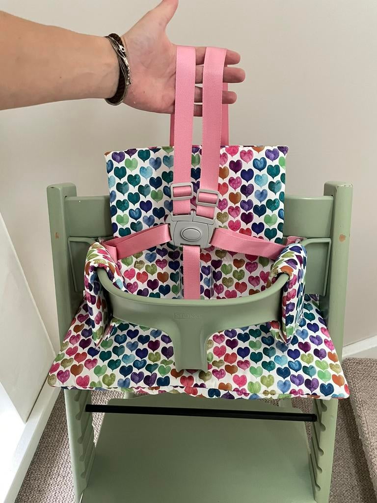 Nieuw! roze Harnas tuigje compatibel Stokke Tripp Trapp, Ophalen of Verzenden, Nieuw, Meegroeistoel, Gordel(s)