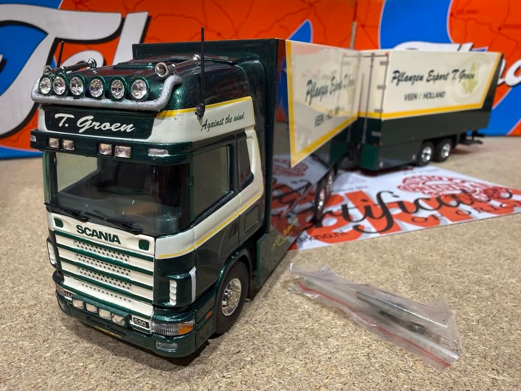 TEKNO SCANIA T GROEN PLANTEN EXPORT, Ophalen of Verzenden, Zo goed als nieuw, Bus of Vrachtwagen, Tekno