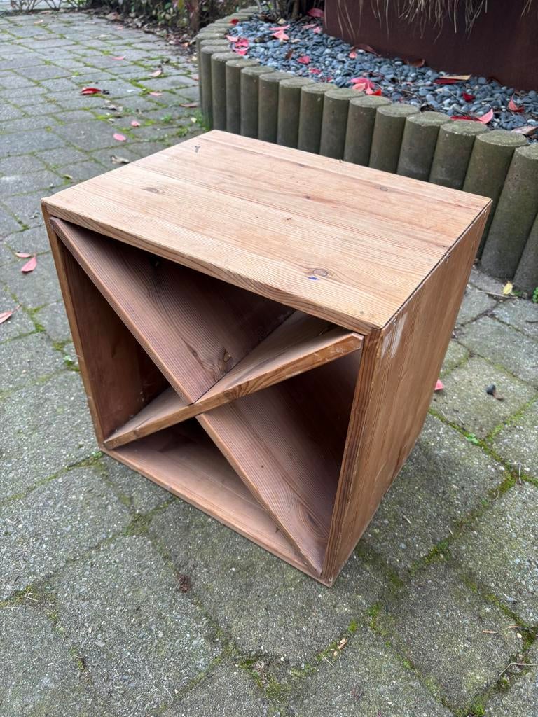 Gratis houten wijnrek (12 flessen), Ophalen, Zo goed als nieuw, Hout, Minder dan 50 cm