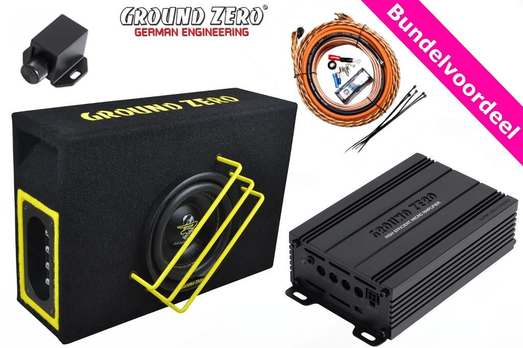 Ground Zero 16SPL + Microversterker + Kabelset compacte set, ., Nieuw, Ophalen of Verzenden, .