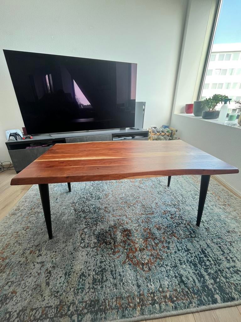Salontafel (60x110), bruin, 100 tot 150 cm, Zo goed als nieuw, Minder dan 50 cm, Rechthoekig