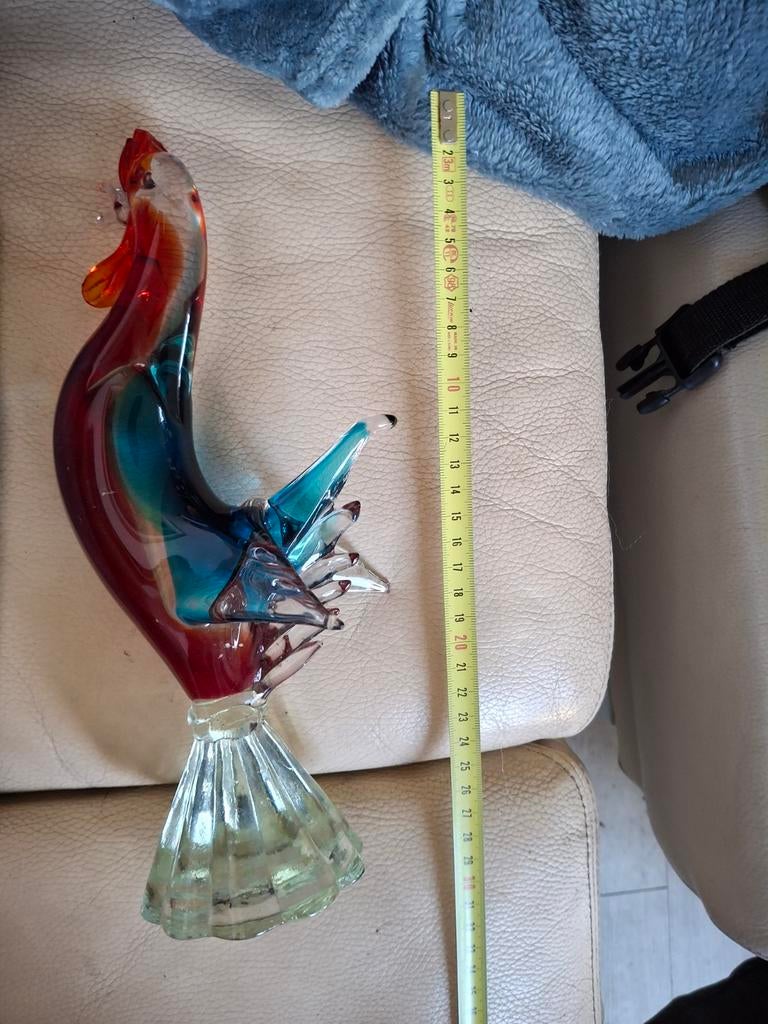 Vintage Murano Glazen Haan - Verzamelobject, Antiek en Kunst, Antiek | Glas en Kristal, Ophalen