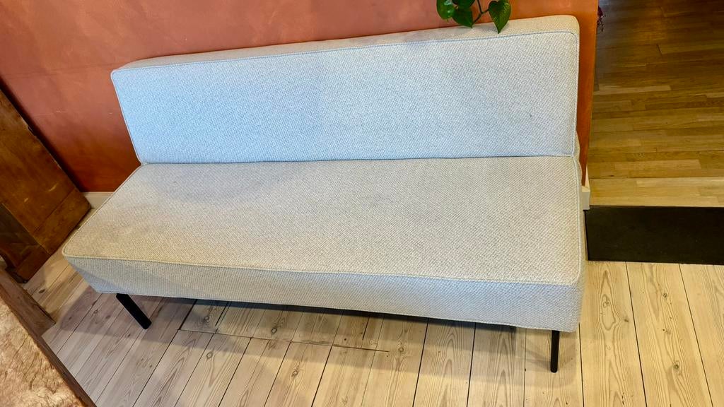 Strakke Wehkamp Campania Ecru eetkamerbank (160 cm breed), Huis en Inrichting, Ophalen, 150 tot 200 cm, Driepersoons, 75 tot 100 cm