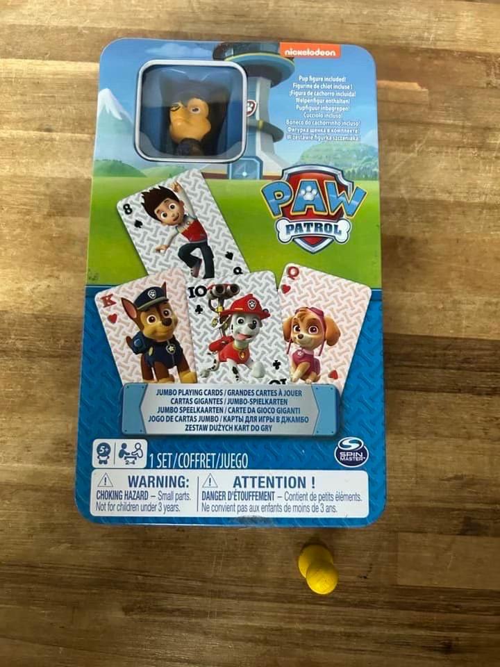Paw Patrol Jumbo speelkaarten met pupfiguur Chase, Een of twee spelers, Ophalen of Verzenden, Zo goed als nieuw, Nickelodeon