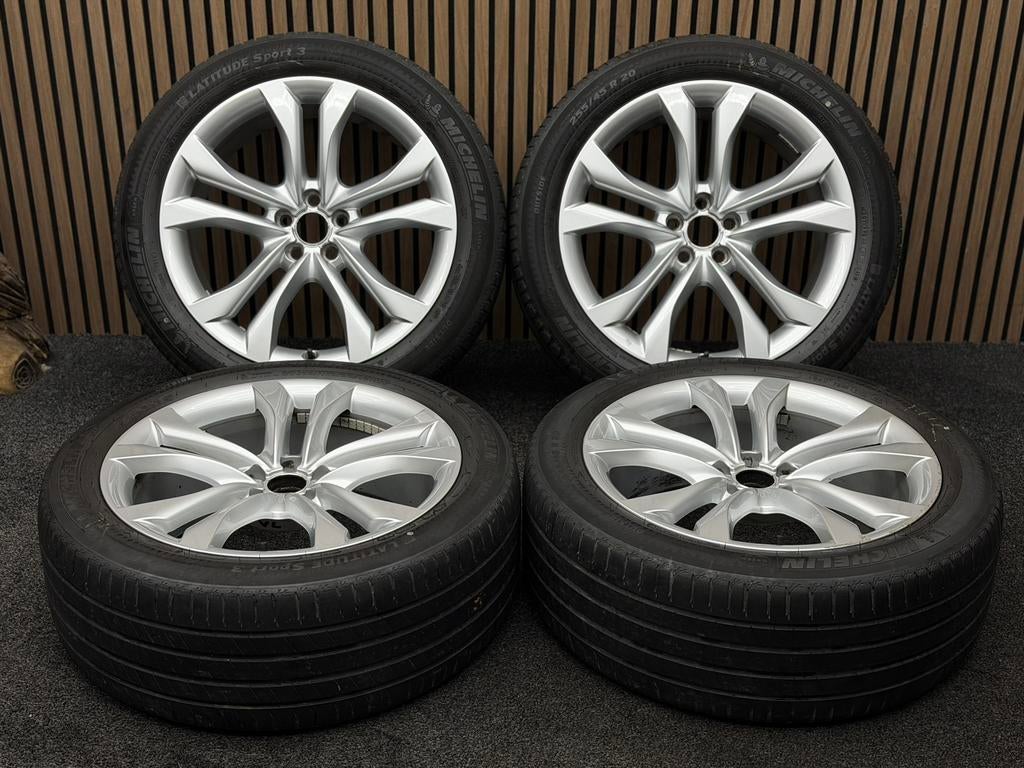 Originele 20 inch Audi Q5 8R 5x112 ET33 Michelin 255/45/20, Ophalen, 255 mm, ., Banden en Velgen