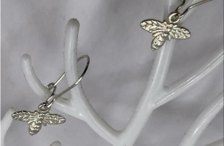 Zilverkleurige Wesp Oorbellen - Fashion Sieraden, Overige materialen, Hangers, Nieuw, Ophalen of Verzenden