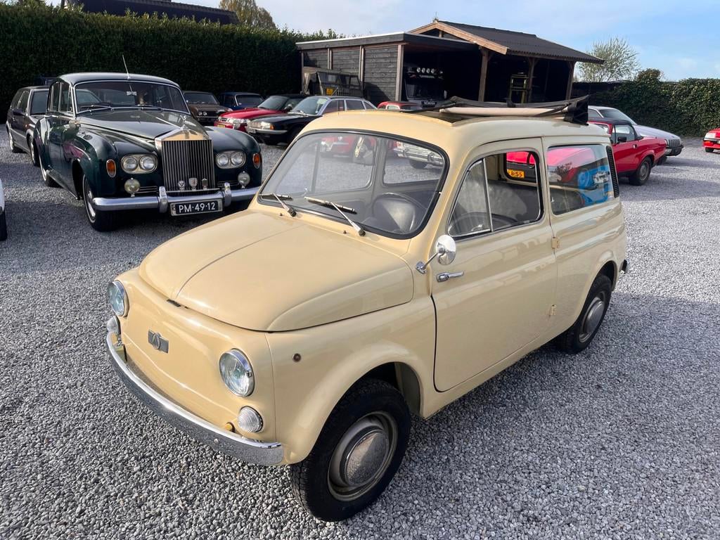 Fiat 500 Giardienera, Auto's, Fiat, Achterwielaandrijving, Gebruikt, Zwart, Overige kleuren