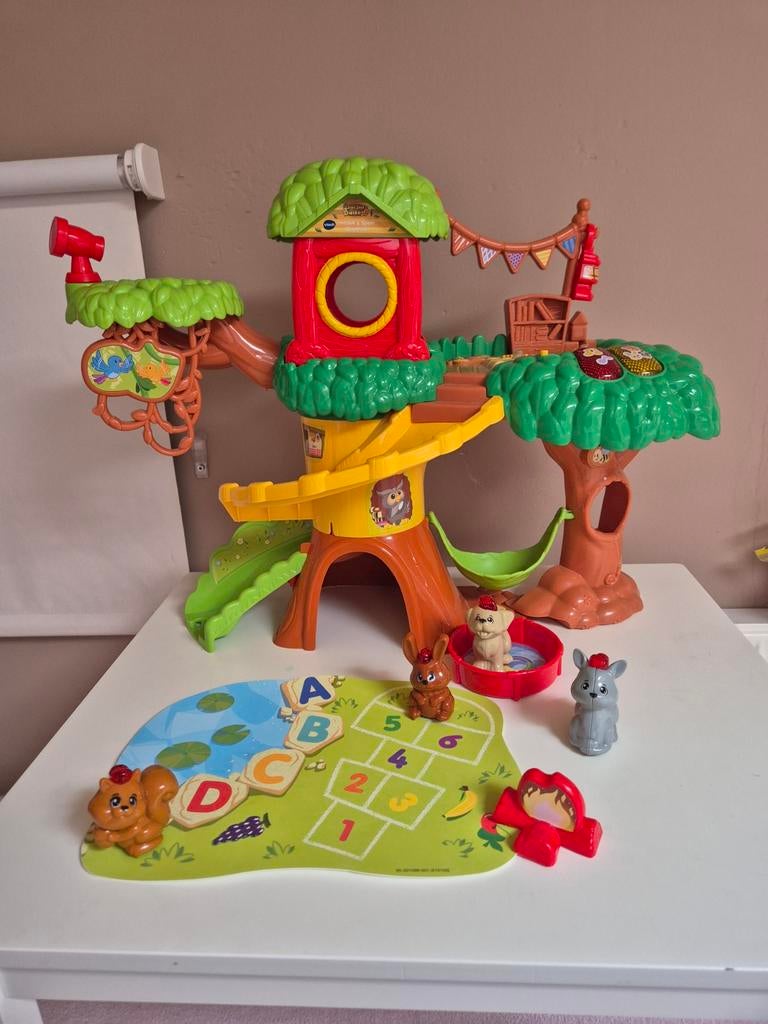 Vtech Zoef Zoef Dieren Boomhut met 10 extra dieren, Ophalen, Zo goed als nieuw, Jongen of Meisje