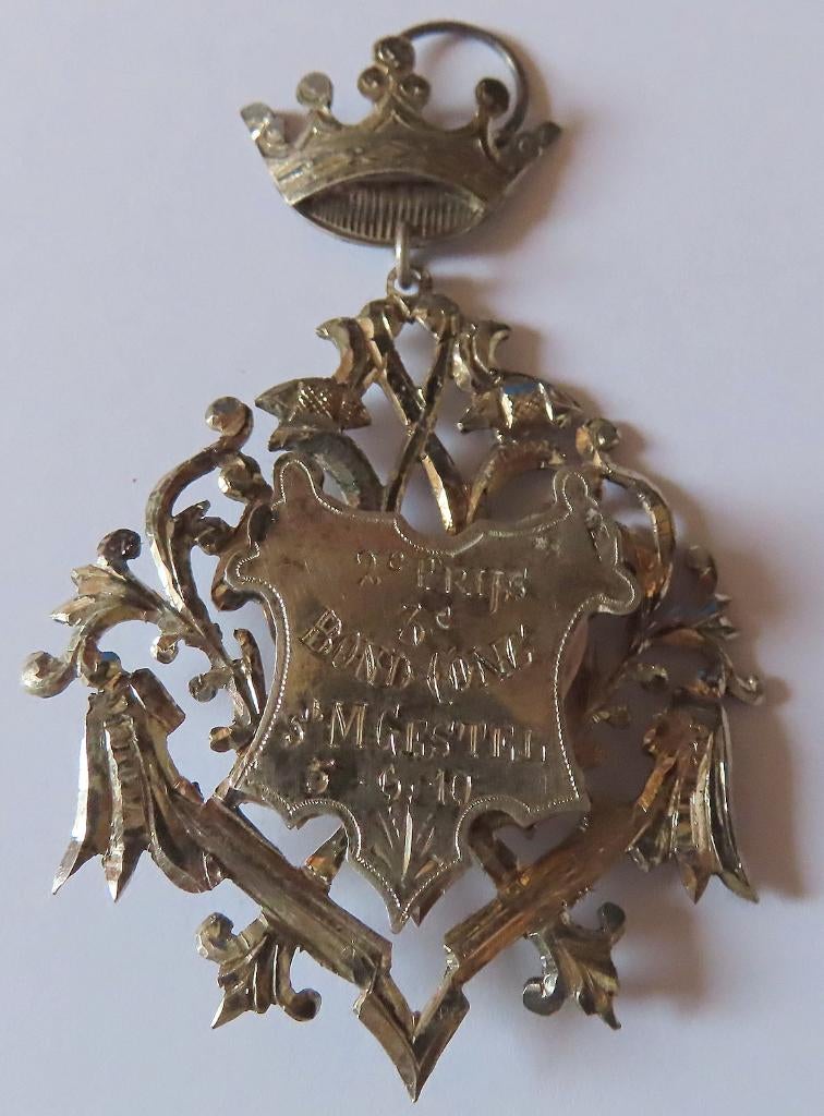 Uit inboedel: Zeldzame zilveren medaille gilde boogschieten, Verzenden, Zilver, Nederland