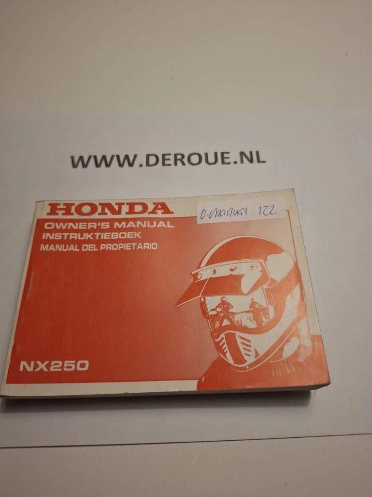 122 0WNERS MANUAL HONDA NX250 USED, Ophalen of Verzenden, Honda