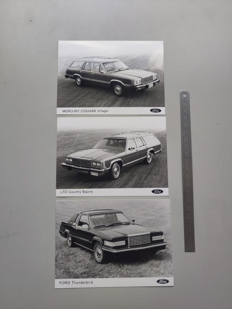 (286) Ford LTD Thunderbird Mercury Cougar persfoto 3x, Ophalen of Verzenden, Zo goed als nieuw, Overige onderwerpen