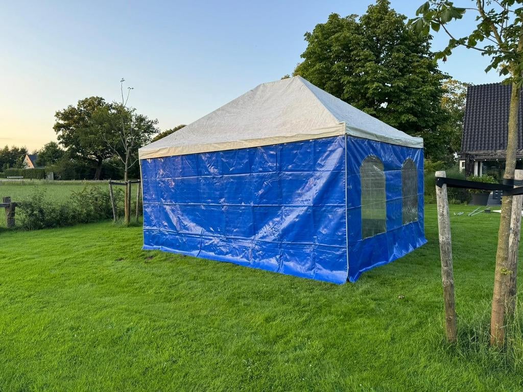Professionele feesttent 4x5m in nette staat, Ophalen, Gebruikt, 2 meter of meer, 4 tot 6 meter