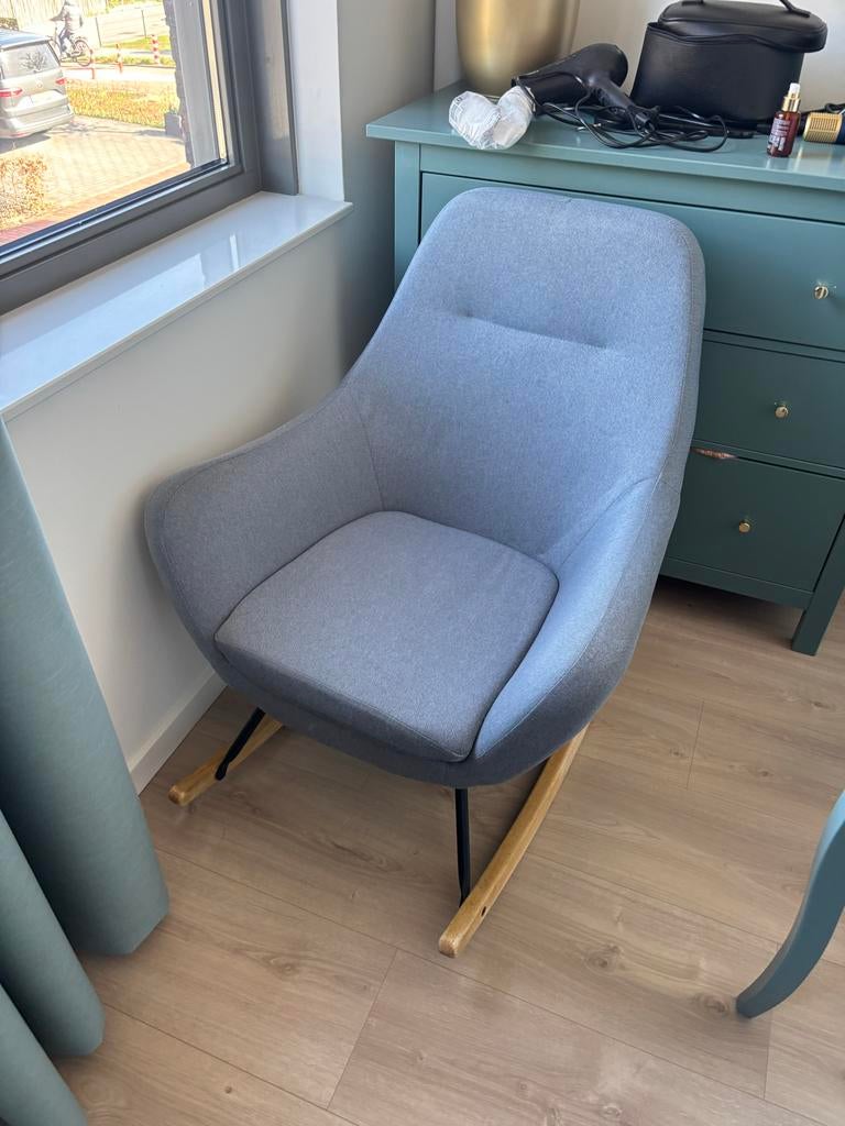 JYSK Schommelstoel Nebel - Gebruikt maar goed, Ophalen, Gebruikt, Blauw, Eén