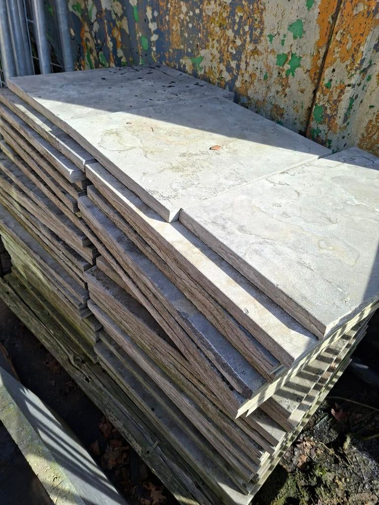 Chinees hardsteen 3cm dik 60m2, Ophalen, Natuursteen, Terrastegels