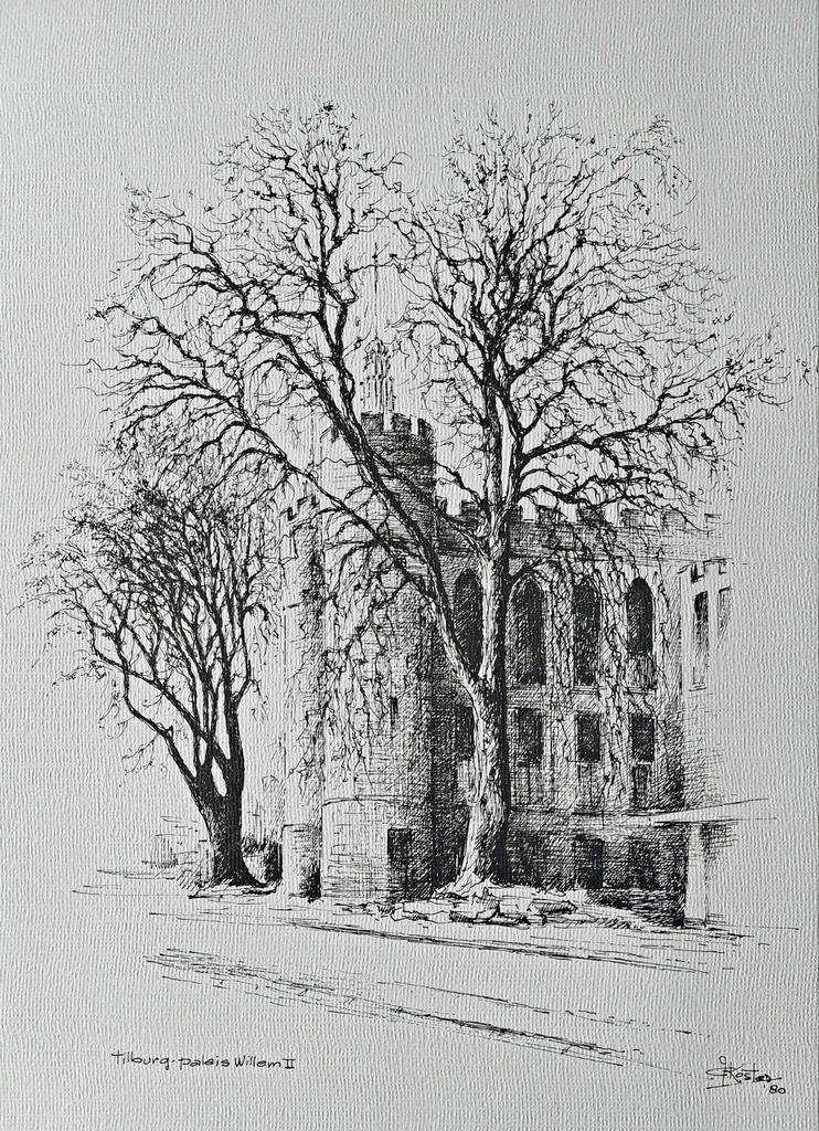 Tilburg .... paleis Willem II in 1980 ...., Antiek en Kunst, Kunst | Tekeningen en Foto's, Ophalen of Verzenden