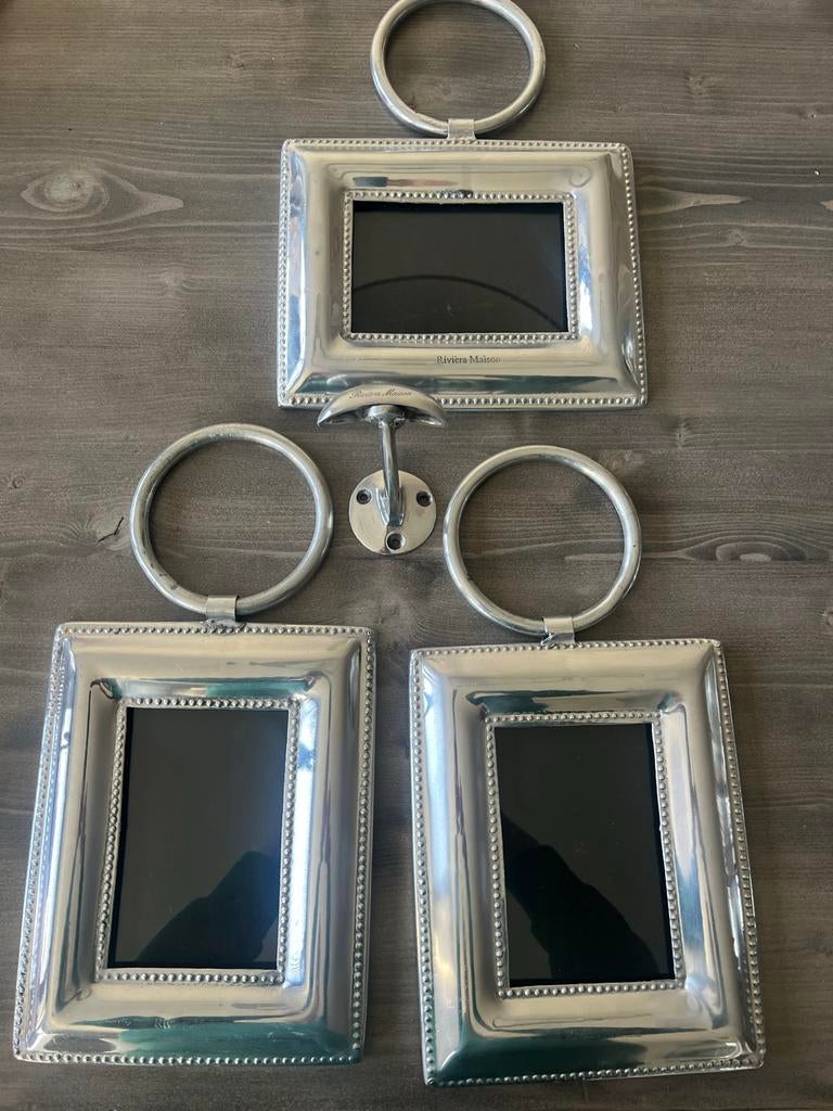 3 Riviera Maison fotolijsten, Ophalen of Verzenden, Gebruikt, Metaal of Aluminium, Minder dan 50 cm