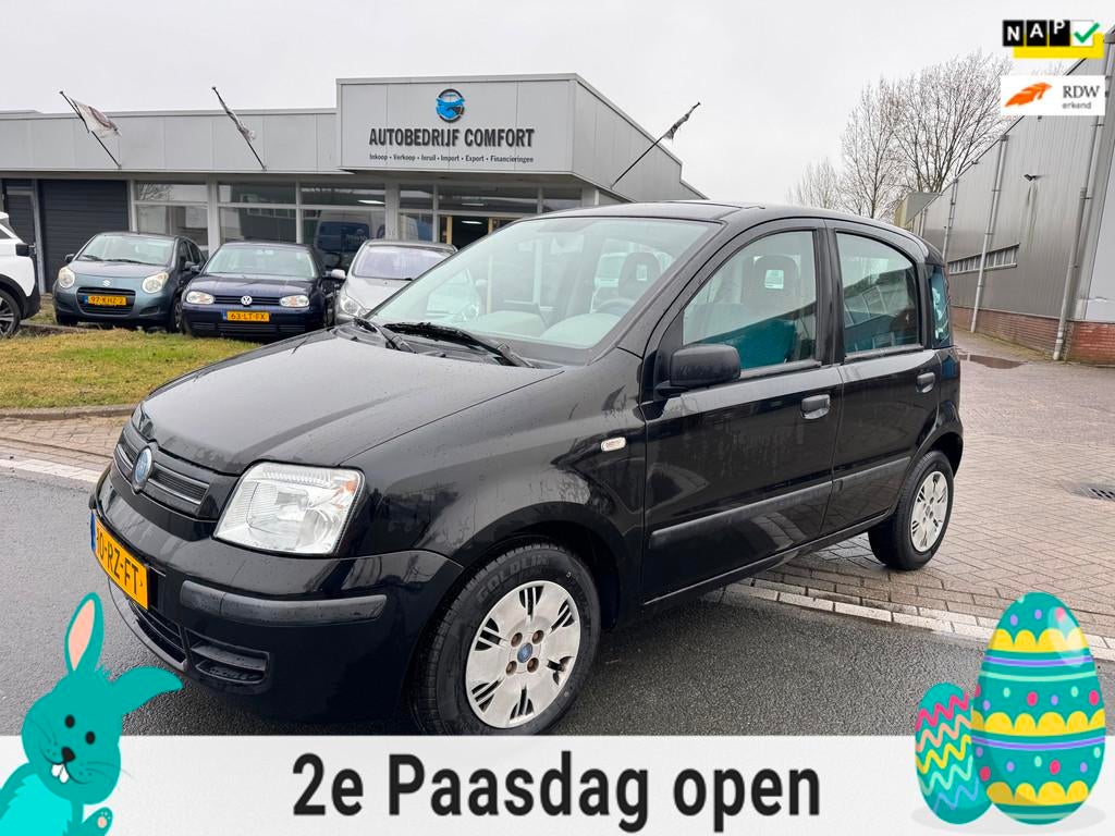 Fiat Panda 1.2 Navigator. >AUTOMAAT-PANO-CRUISE<, Stof, Gebruikt, 840 kg, Zwart