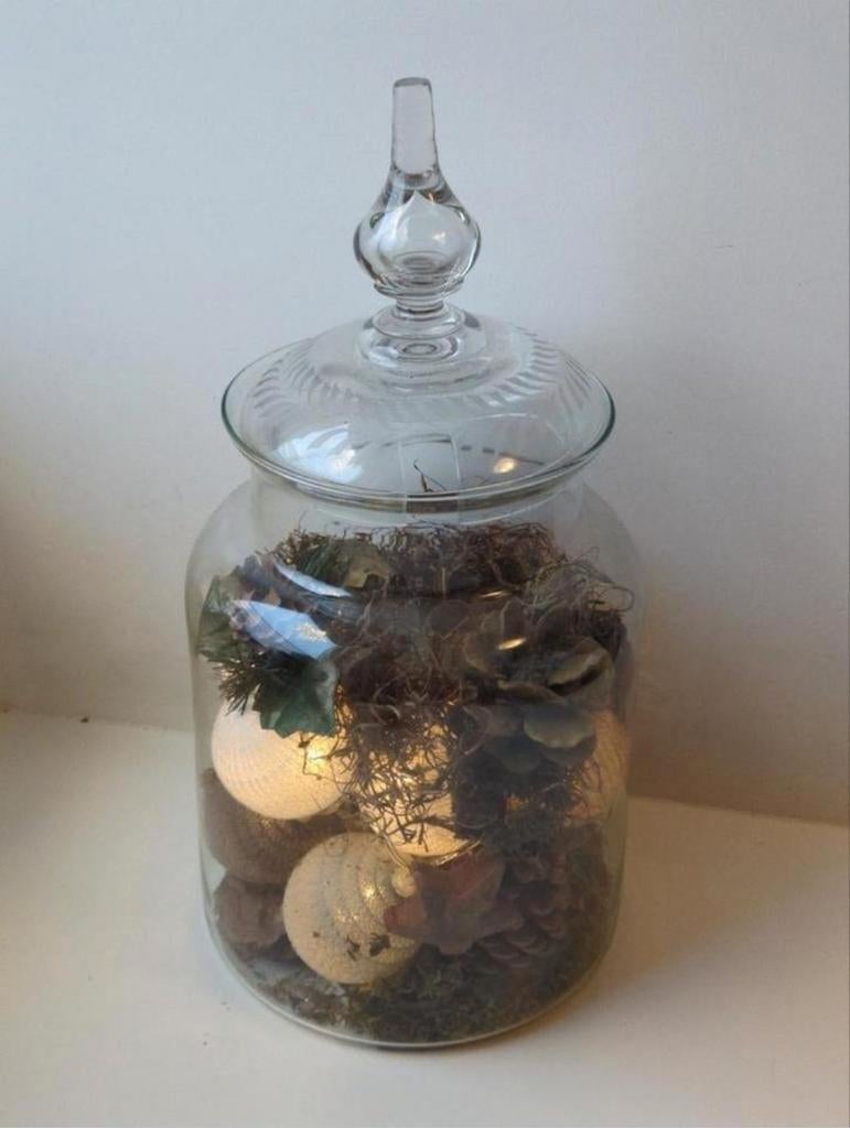 Glazen stolp met verlichting, Ophalen of Verzenden