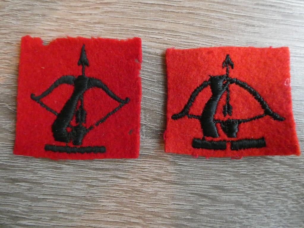2 arm patches Anti Aircraft Command., Verzamelen, Militaria | Tweede Wereldoorlog, Ophalen of Verzenden, Landmacht, Engeland, Embleem of Badge